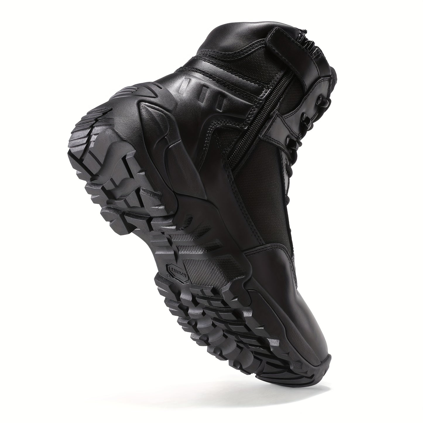 Men's Tactical Boots 8-Inch with Side Zipper Lightweight High Quality Motorcycle Combat Boots Non-Slip Comfortable Hiking Boot Trekking Outdoor Hiking Jungle Running Mountaineering