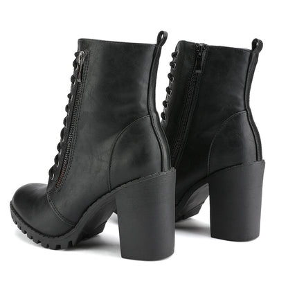 Women's Stylish Fashion Comfortable Chunky Heel Ankle Booties