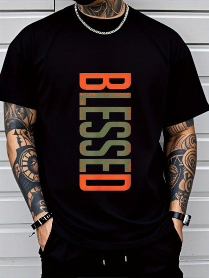Men's Graphic T-Shirt - Round Neck Short Sleeve Modern Style 050789