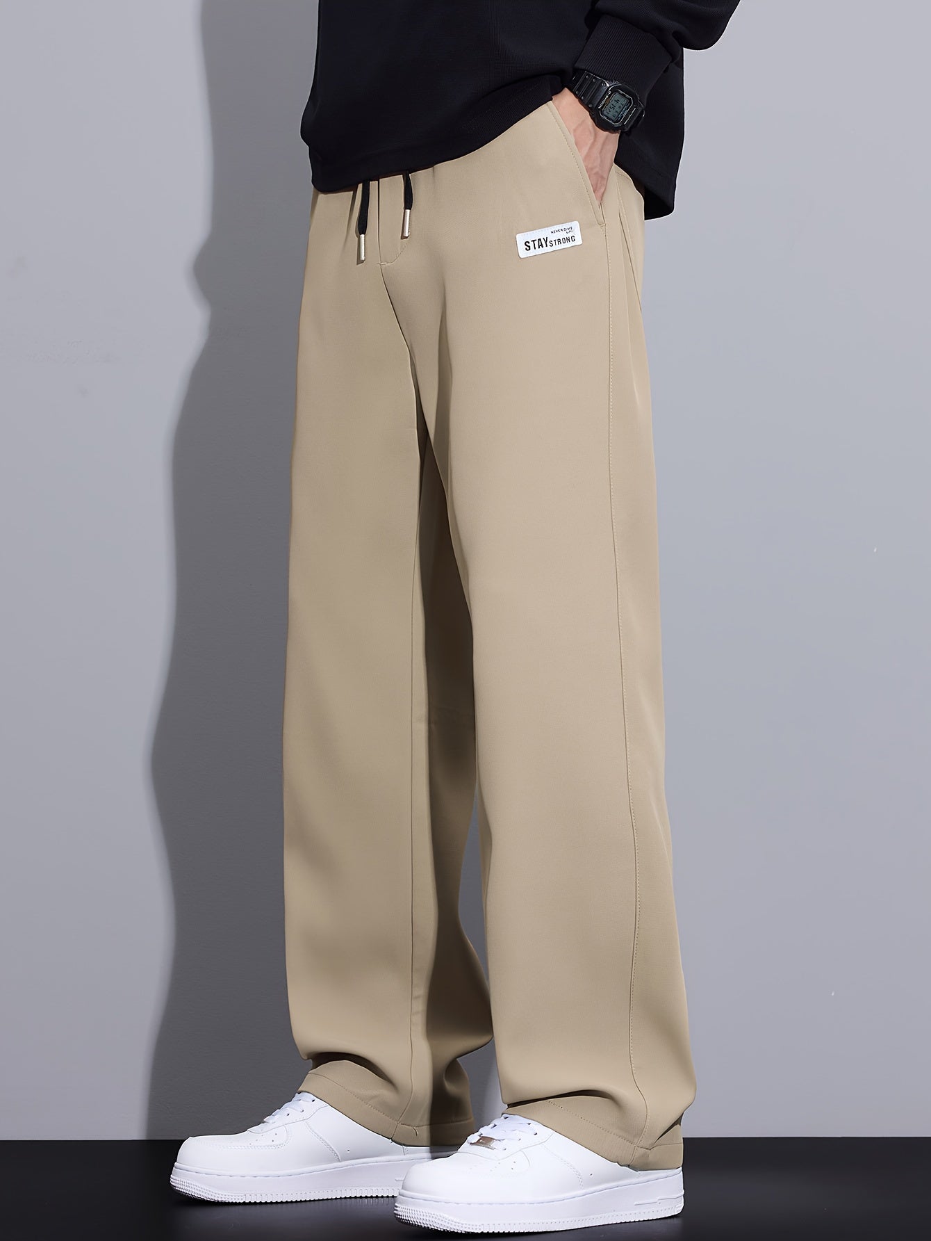 Autumn Casual Pants Men's Loose Straight Leg Trendy Versatile Men's Pants Autumn And Winter Men's Long Pants