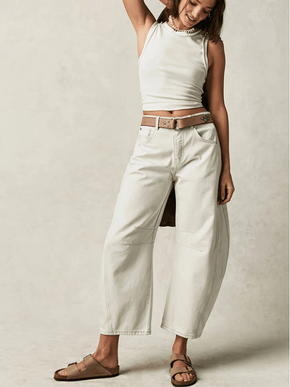 Women's Beige Jeans - product view 4