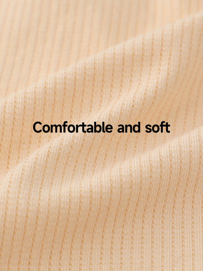 5pcs Solid Color Simple Design Briefs Bottocks Cover - Comfortable, Stretchy, Soft Fabric - Lingerie & Underwear for Women