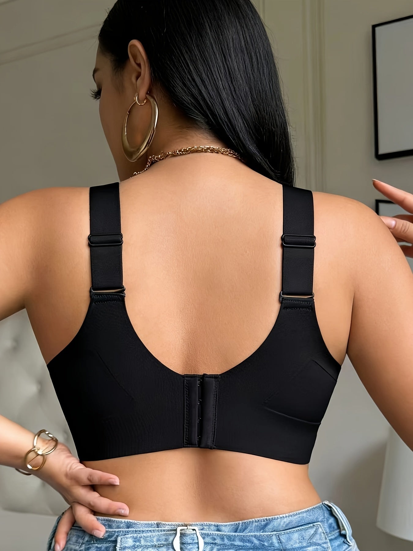 Bras for Women Supportive Wireless Push Up Bra Full Coverage No Underwire Seamless Plus Size for Older Women