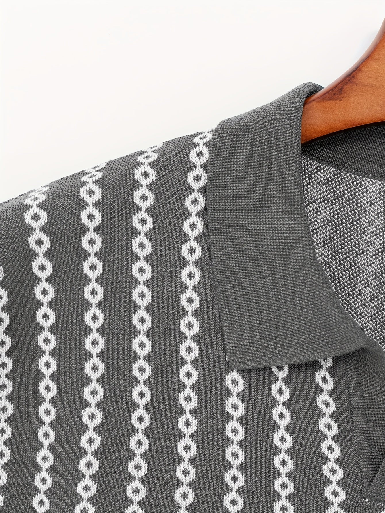 Men's Knitted Polo Top Business Leading Short Sleeve Golf Casual Polo Top