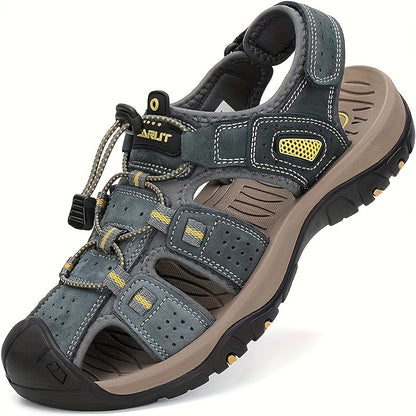 [Hiking Sandals Waterproof] Men's Hiking Sandals Closed Toe Outdoor Beach Sandal Waterproof Sport Fisherman Sandals Water Shoes, Summer
