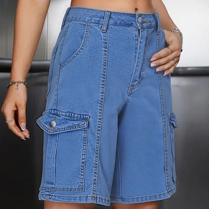Women's Peacock Blue Denim Pants - product view 4