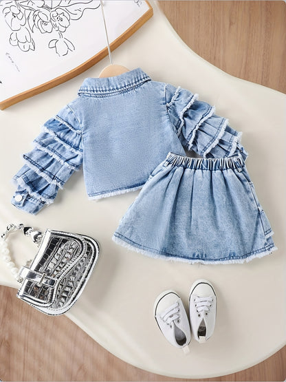 Targeted Development Of Fashionable 2pcs Sets for Baby Girls In Spring And Summer, Perfect for Outdoor