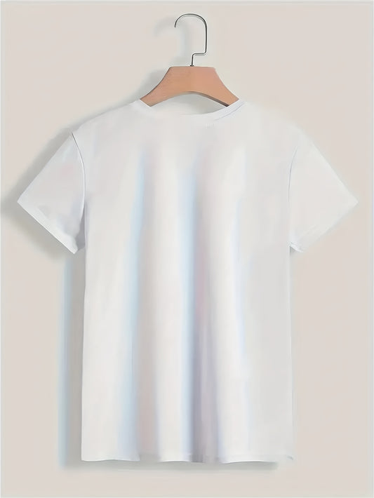 Retro Butterfly Wreath Short-Sleeve T-Shirt - Loose Fit Round Neck Blouse Suitable for Spring Summer Fall Casual Top Machine Washable White Shirt with Minimalist Design for Casual Attire Layerfunny Graphic Tees Perfect Gift Idea for Birthday Holiday