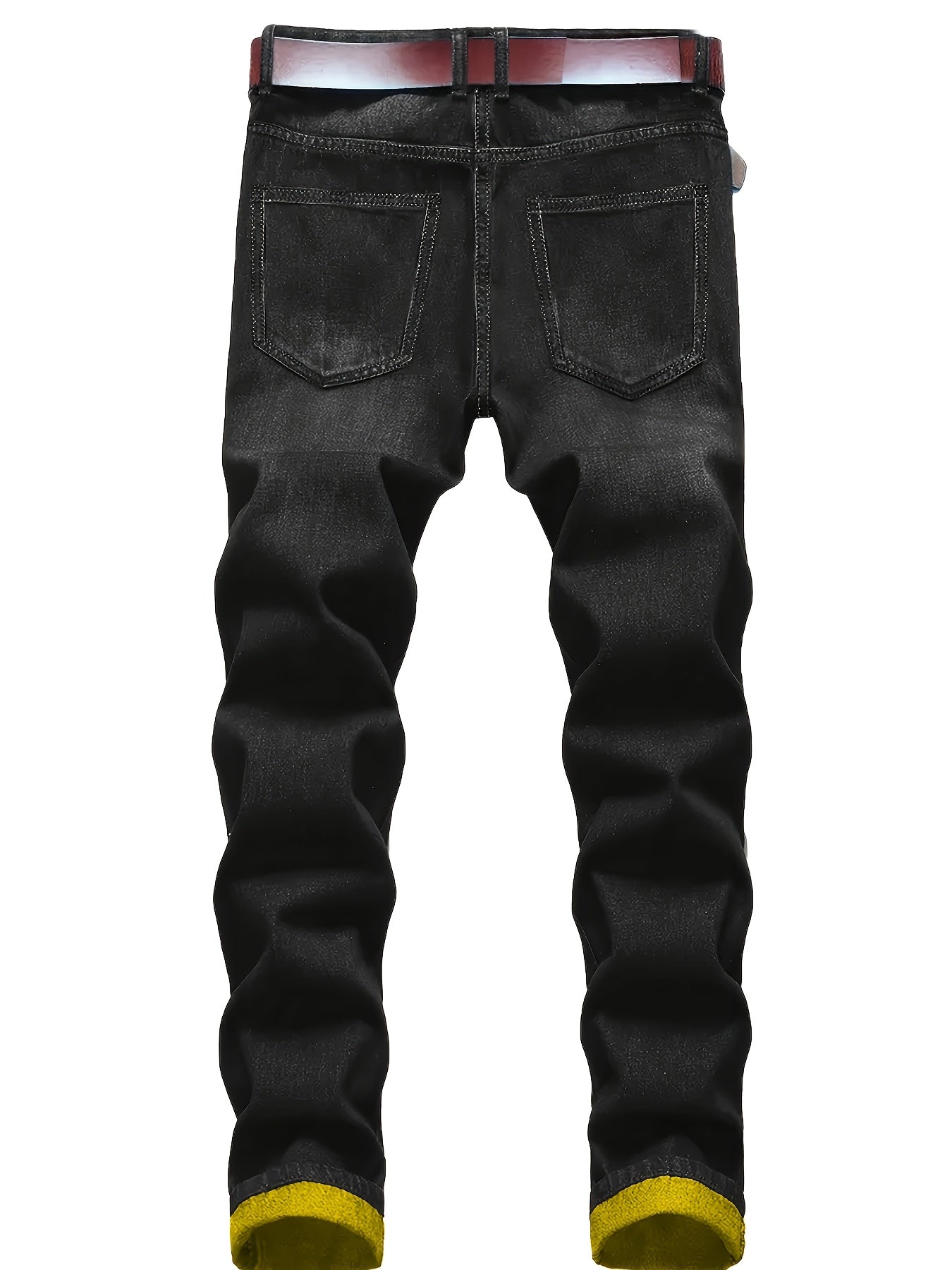 New Spring Style Two-Pack Men'S Jeans: Trendy Ripped Jeans, Black Retro Colorful Casual Pants, Perfect Valentine'S Day Gift