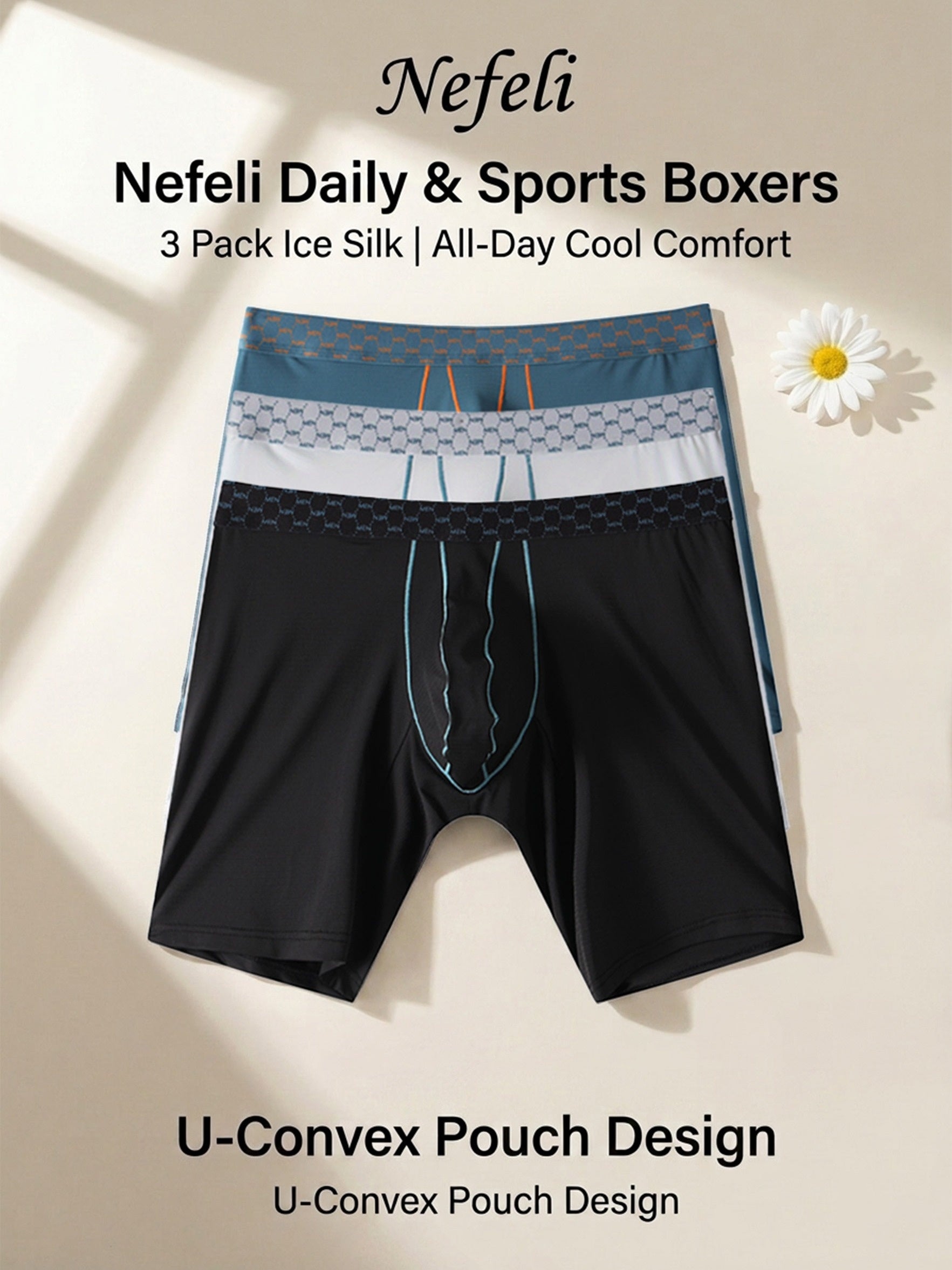 Men's 3pcs Silk Underwear - product view 11