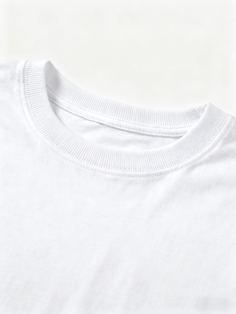 Men's 6-Pack Plus Size Cotton T-Shirts - Solid Color Crew Neck Basics