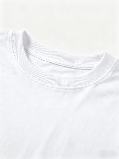 Men's 6-Pack Plus Size Cotton T-Shirts - Solid Color Crew Neck Basics