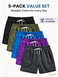 5-Piece Set in Black + Army Green + Blue + Purple + Dark Gray