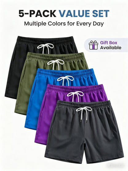 5-Pack Printed Shorts Polyester Shorts - product view 4