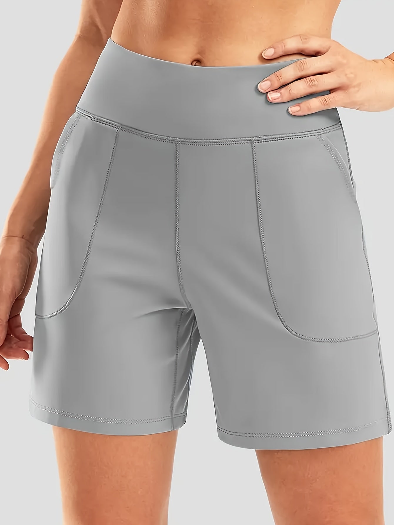 Women'S High-Waist Quick-Dry Yoga Shorts with Pockets | Stretchy Nylon | Quick-Dry, Breathable, Stretchy | Yoga, Running And Fitness | Women