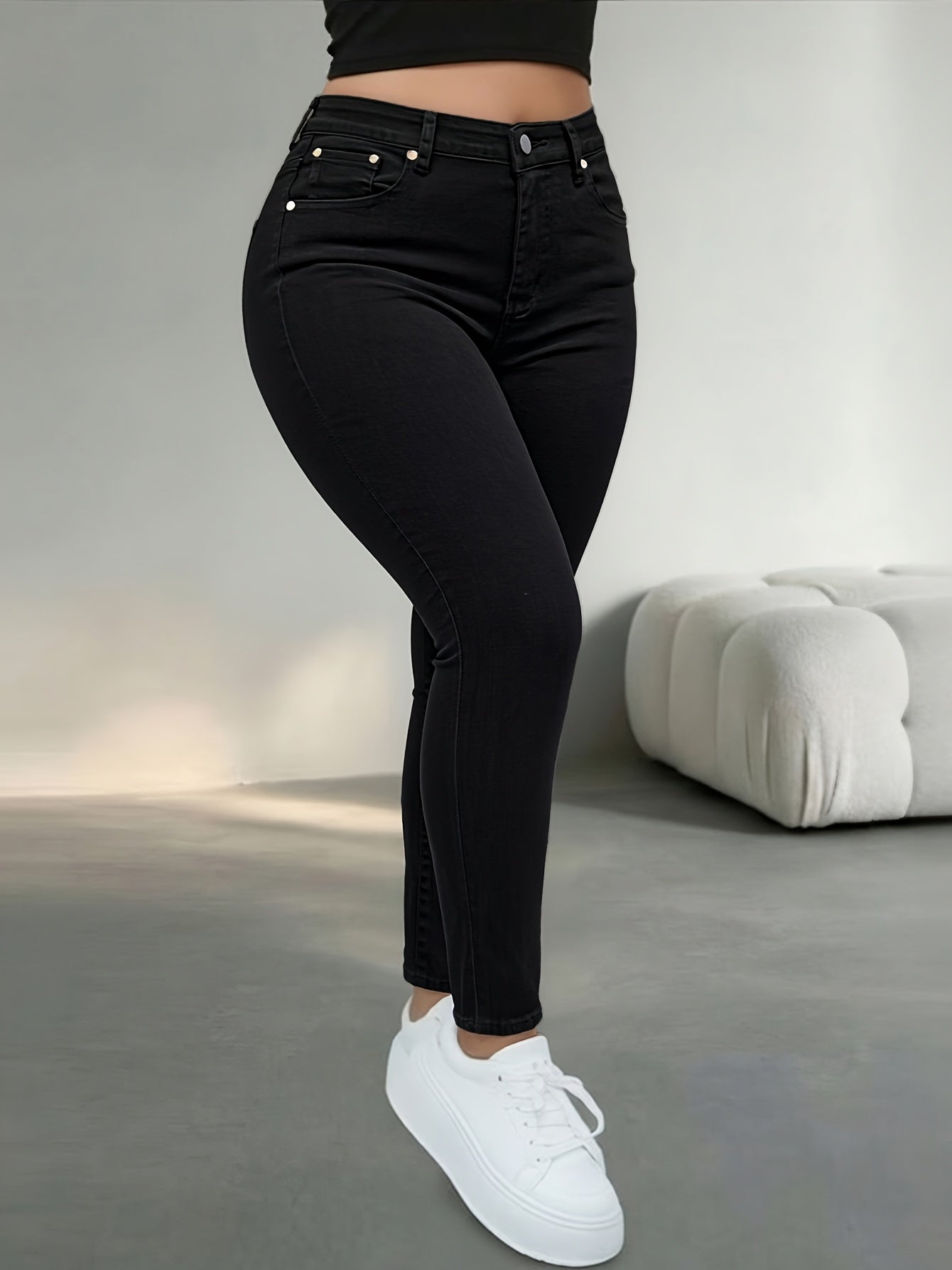 2026 Women'S Fashion Stretch Denim Skinny Trousers - Enhancing And Lifting The Rear, Suitable for Curvy Shapes, And Elongating Legs, Flexible And Comfortable, Tummy Control And Shaping, Suitable for All Seasons