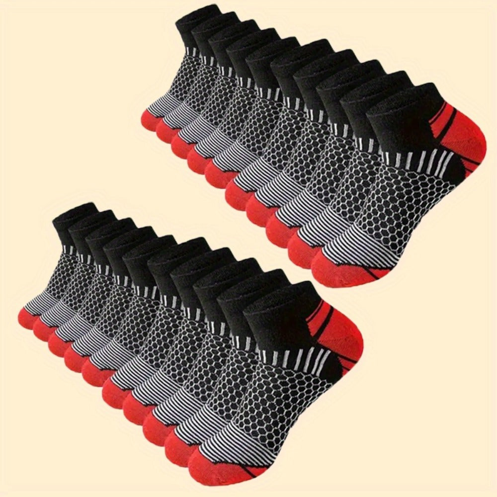 Men's Athletic Ankle Socks - 60-Pair Pack