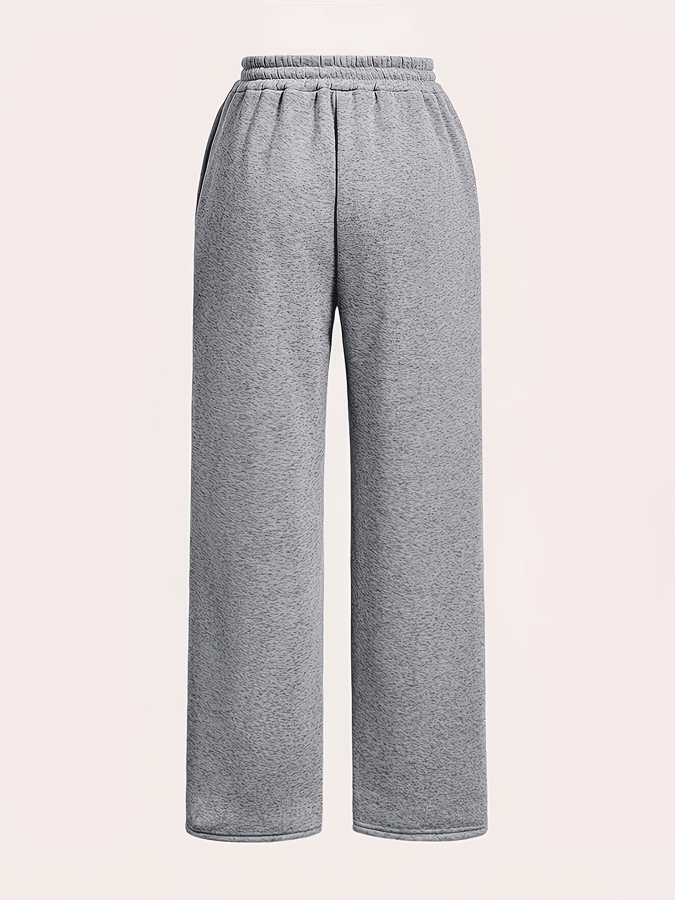 4pcs Women's Straight-leg Casual Pants - Elastic Waistband, with Pockets, Comfortable All Year Round, Machine Washable, Smooth Texture, Simple Design - Red, Black, White, Gray Casual Home Pants, Jogging Pants, Casual Wear, Halloween, Teacher's Day