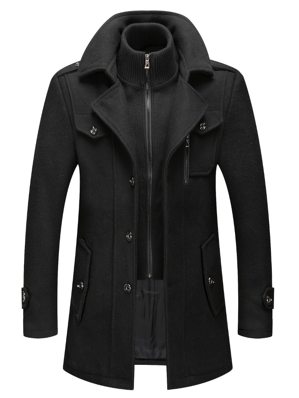Men's Versatile Fleece Single-Breasted Coat