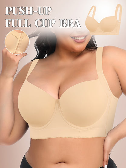Set of Three Alluring Seamless Bras in Large Size with Gathered Design And Wide Shoulder Straps, Perfect for Everyday Use