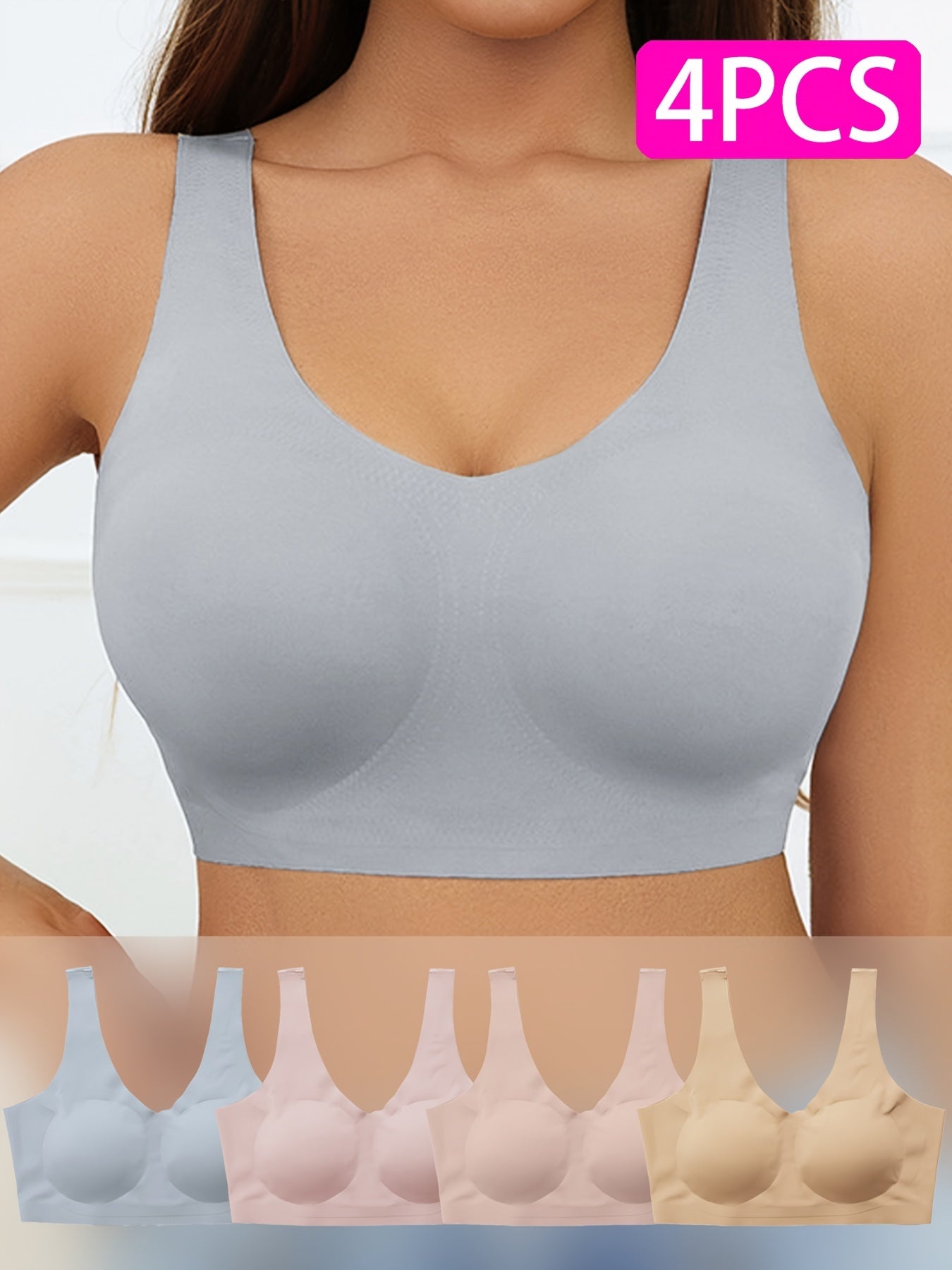 Women's Mixed colors Knit Sports Bra - product view 12