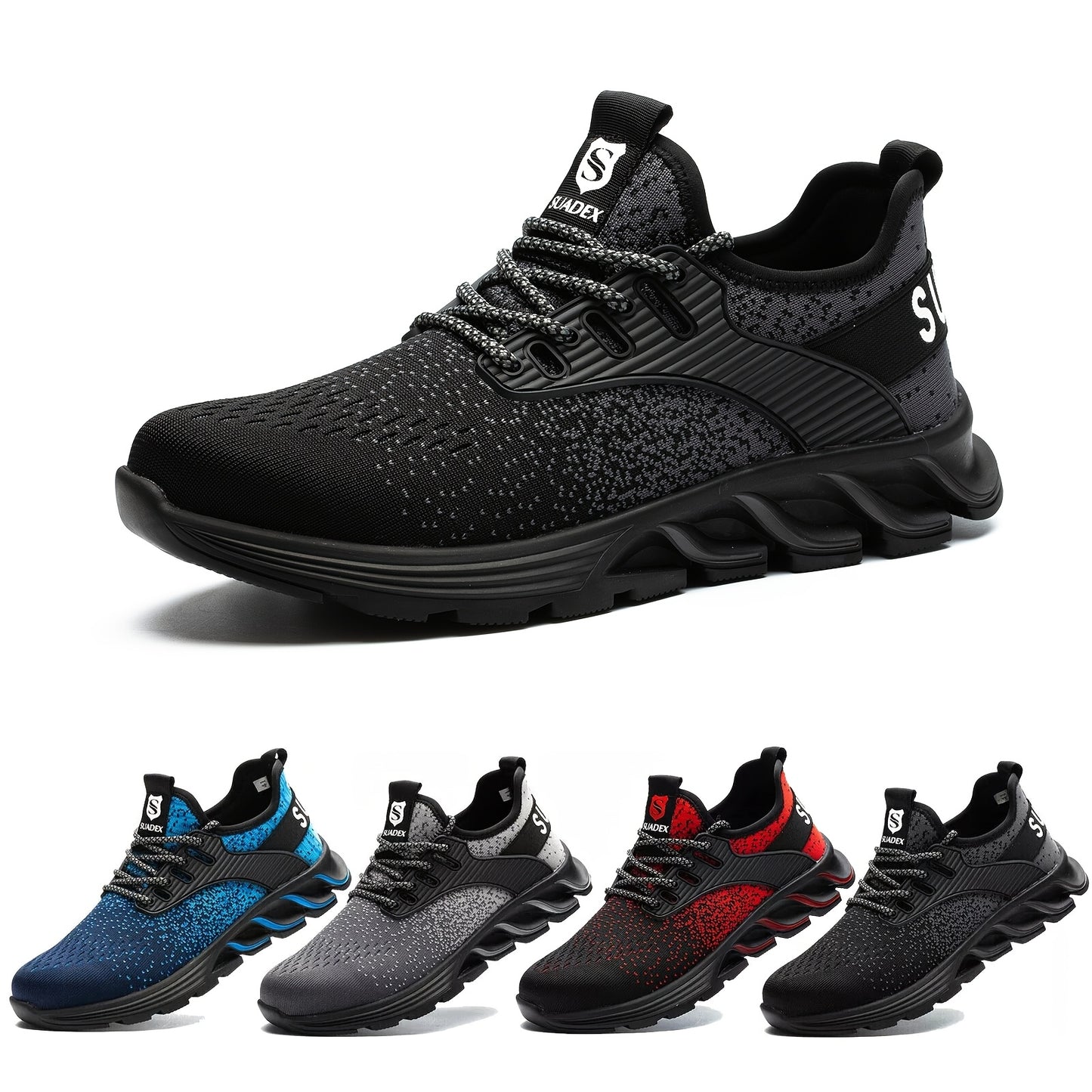 Men Women Steel Toe Sneakers Work Shoes Lightweight Comfortable Shoes Slip-Resistant Composite Toe Shoes for Construction
