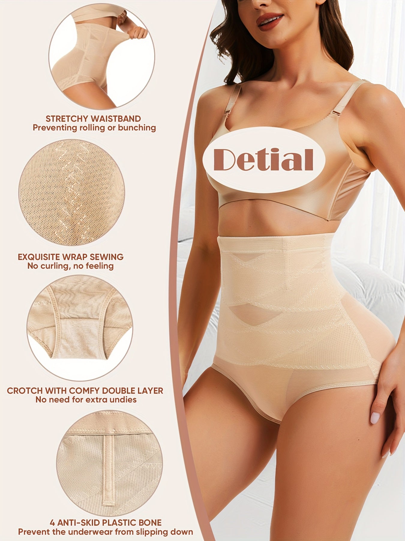 High-Waist Tummy Control Shapewear Panties for Women - Waist Trainer, Butt Lifter & Body Shaper Underwear, Butt Lifting Shapewear | Snug Fit Shapewear | Durable Shapewear, Waist Trainer Tummy Control