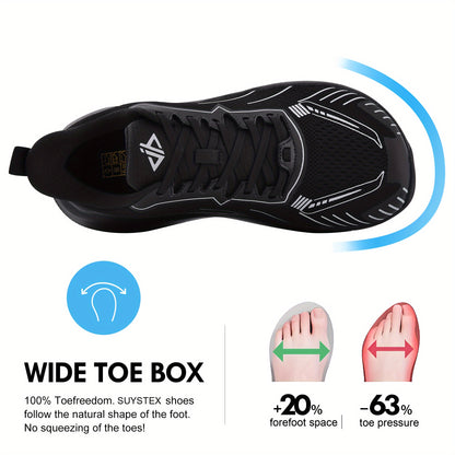 Men Hands Free Wide Toe Box Shoes Wide Sneakers For Running Walking Tennis Athletic Shoe Zero Drop Cushion Thick Sole Width Shoes