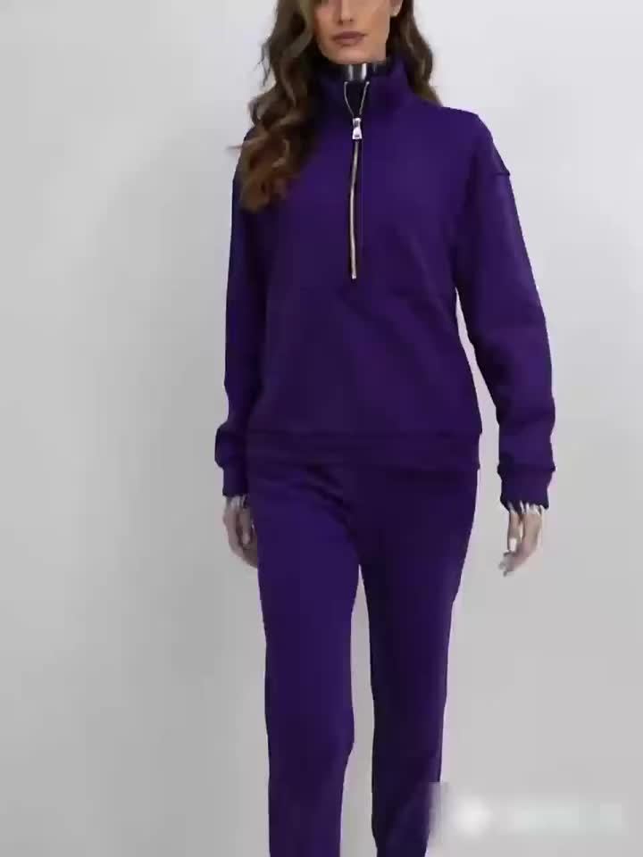 Women's Black Knit Zip-Up Pants - product view 3