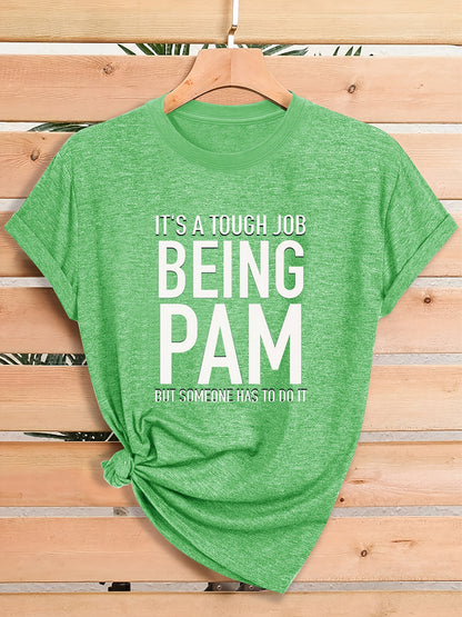 Women'S Casual Sporty Graphic Tee - Soft, Breathable Fabric for All-Seasons, Loose Fit with a Fun Quotation Print, Perfect for Streetwear and Everyday Wear