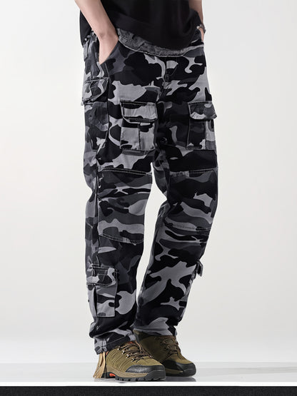 Men's Camouflage Outdoor Tactical Cargo Pants with Multiple Pockets