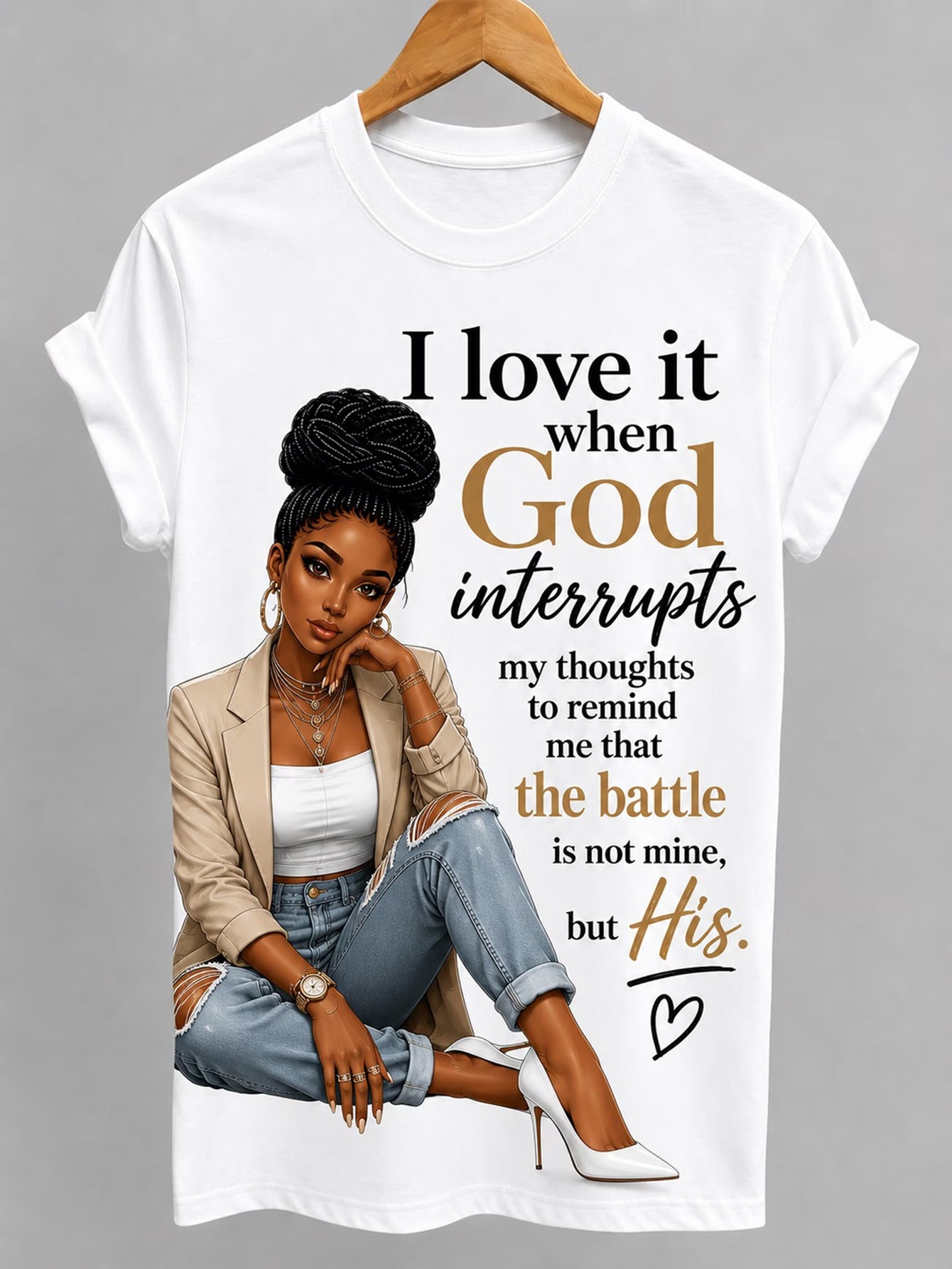 Psalm 46:5 Ladies T-Shirt, Casual Women'S Short-Sleeved Round-Neck Shirt, Christian Bible Verse Printed Faith Blouse for Ladies, Exquisite Floral Camera Christian Pattern T-Shirt, Casual Faith Printed Shirt, Round-Neck Inspirational Blouse
