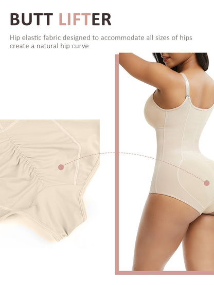 Colombianas Body Shaper Tummy Control Shapewear Zipper Full Bust Corset Bodysuits