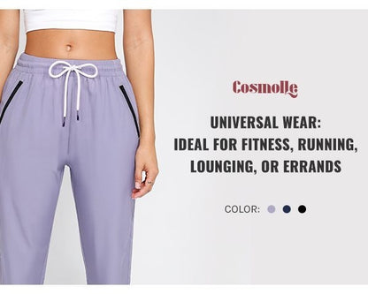 [Three Colors Available]1pc Womens Golf Pants Quick Dry Ultra Light Stretch Pockets Soft Workout Pants for Travel with Inside Drawstrings