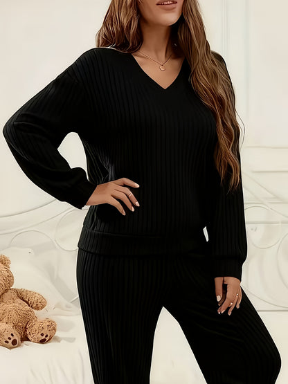 Women'S Loungewear Set, Top with Long Pants. Women'S Apparel, Women'S Summer Clothing, Women'S Summer Outfits, Women'S Popular Outfits, Women'S Set, Women'S Two-Piece Outside Twopiece Set Women'S Autumn Two-Piece Set Women'S Clothing