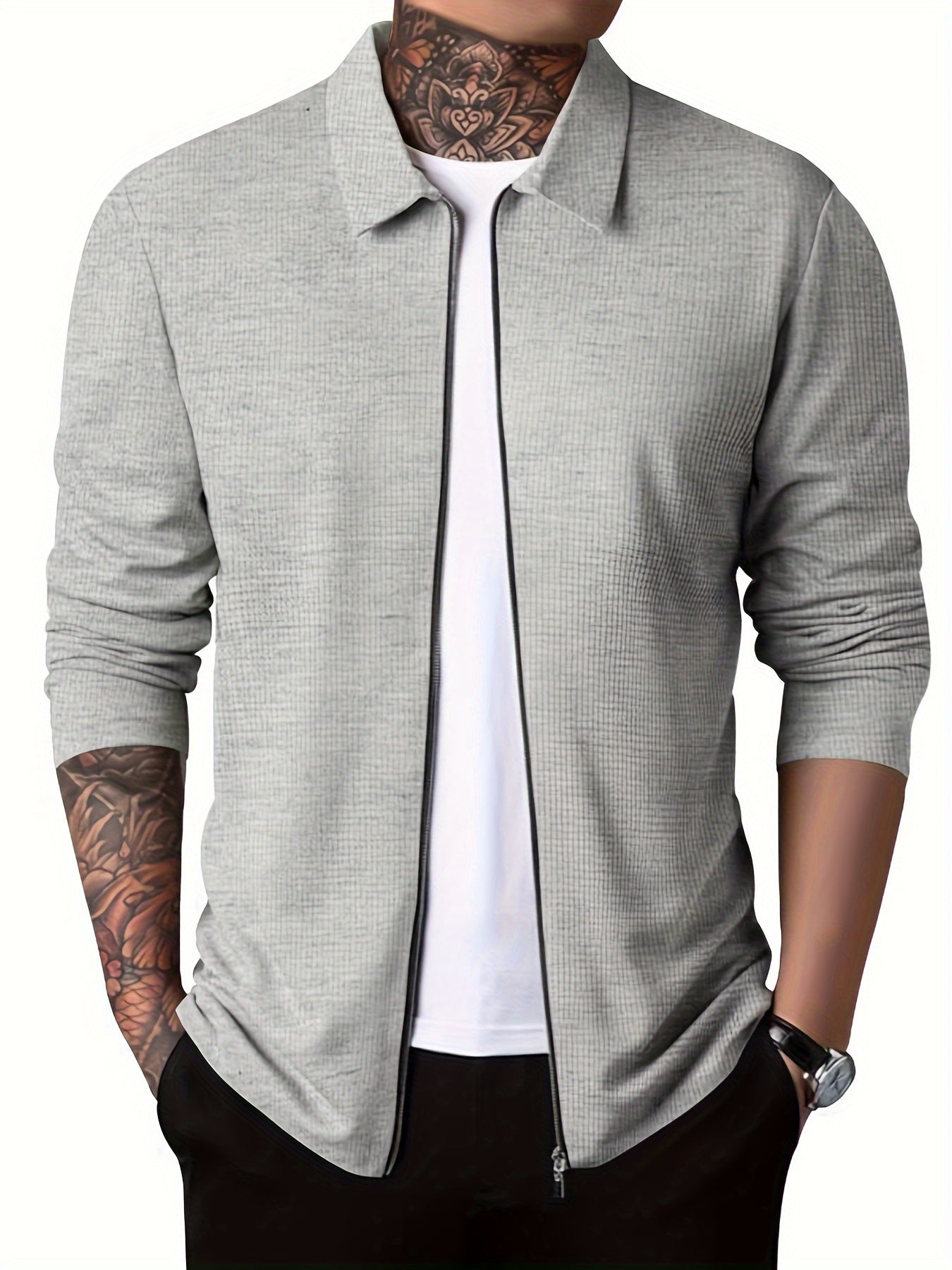 Men's Autumn And Winter Jackets, Slim Fit Cardigans with Collars, Men's Jackets, Casual Style, Suitable for Outdoor Travel
