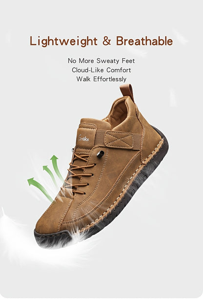 GREKS Men's Mesh Breathable Walking Loafers Outdoor Lightweight Slip-on Mesh Casual Shoes Stitching Honeycomb