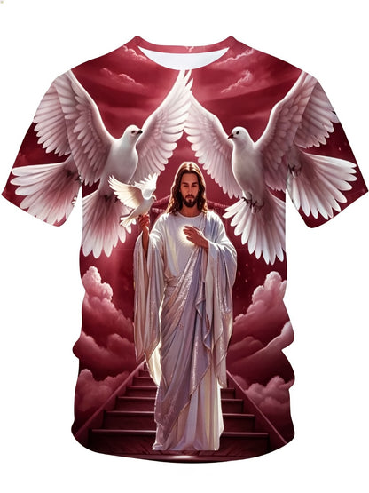 Men's Faith Graphic T-Shirt - Classic Neck Short Sleeve 446309