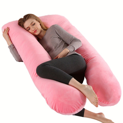 Pregnancy Pillow J Shaped Full Body Pillow with Velvet Cover, 60 Inches Maternity Pillow for Pregnant Women Back, Legs And Belly Support, As Halloween, Chrismas Gift