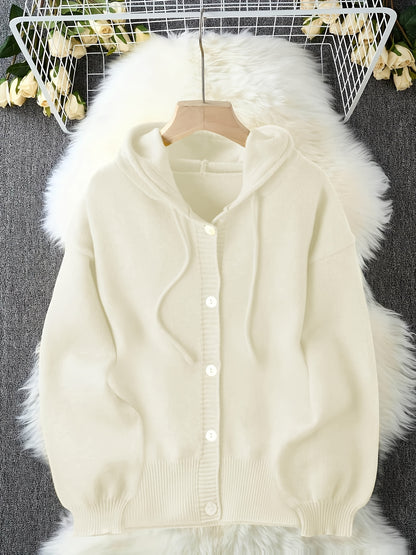 Plus Size - Plus Size - Plus Size Women'S Clothing, Sweet And Cute Style, Women'S Hooded Button-Up Cardigans, Autumn And Winter Fashion And Playful Items