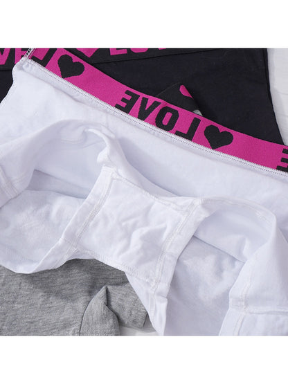 8-Pack Women'S Boxer Briefs, Solid Color Briefs in 8 Colors, LOVE Lettering, Comfortable And Breathable, Women'S Underwear