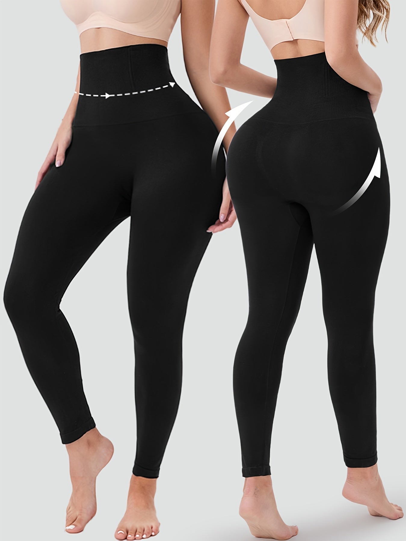 Plain Butt Lifting Comfy Stretchy Shaping Capri Pants, High Waist Tummy Control for yoga Pants, Capri Length Workout Leggings - For Women - Suitable For Yoga, Fitness & Everyday Wear - Perfect Gift For Women