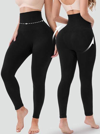 Plain Butt Lifting Comfy Stretchy Shaping Capri Pants, High Waist Tummy Control for yoga Pants, Capri Length Workout Leggings - For Women - Suitable For Yoga, Fitness & Everyday Wear - Perfect Gift For Women