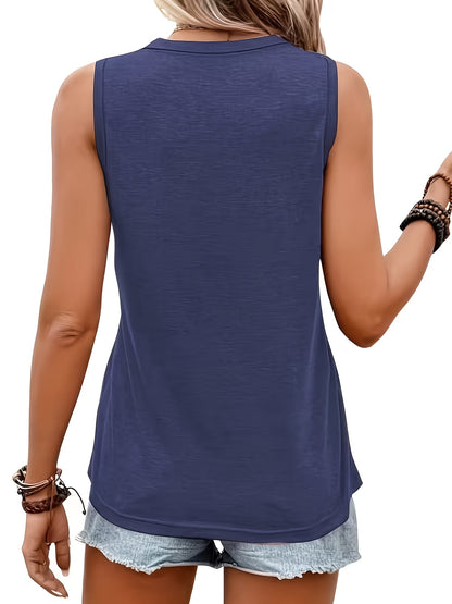 Plus Size Women'S Casual Pattern Vest Lotus Mandala Design Pattern Print Printed, Loose And Versatile, Machine Washable Tank Top, Seasonal Fashion Style, Non-See-Through Material