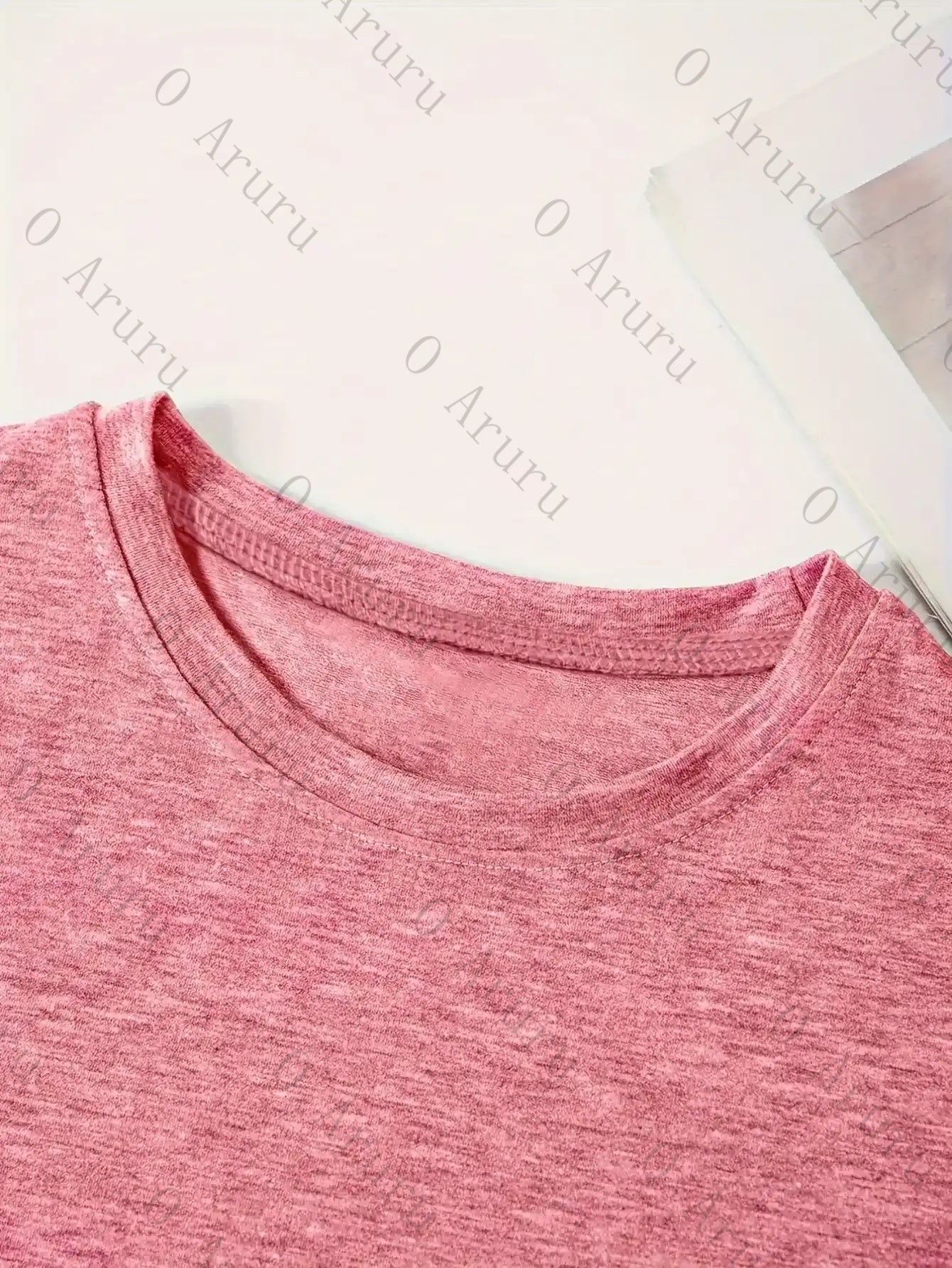 Cross-Border European and American Women'S Fashion Round Neck Pocket Long Sleeve Casual Loose Top Base T-Shirt