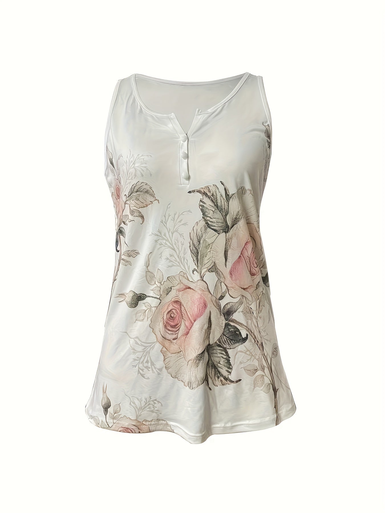 Trendy Sleeveless Vest with Prints And Nail Buttons for The Summer