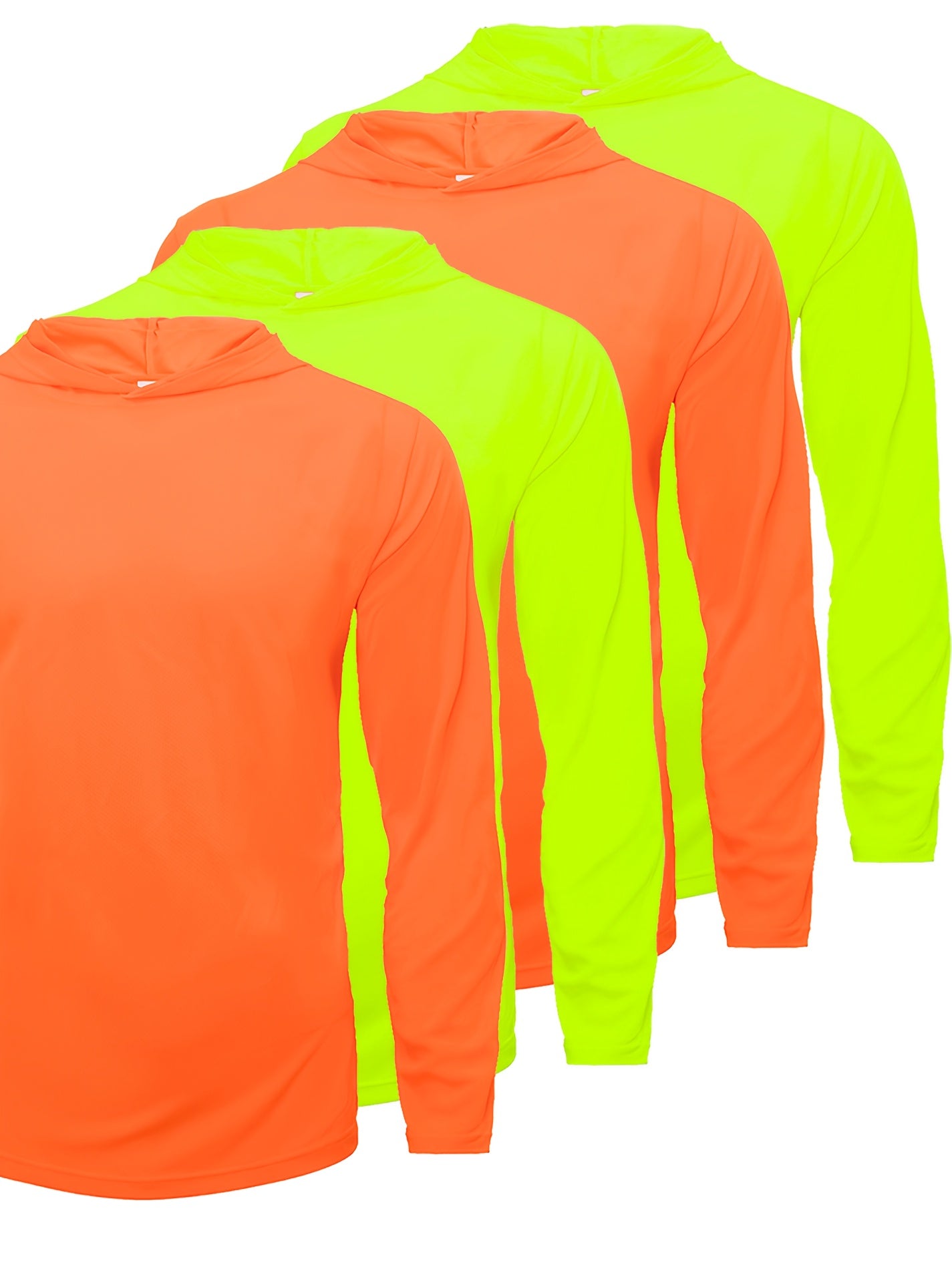 Four Piece Men'S Long Sleeved Solid Color Sports Top, Long Sleeved Hooded Sports Top, Quick Drying Fabric, Simple, Comfortable And Breathable