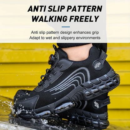 Men's New Fashionable Work Shoes, Puncture-resistant, Impact-resistant Safety Shoes, Sturdy And Durable, Lightweight Industrial Work Shoes