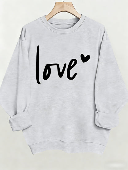 Women'S Casual Fashion Sweatshirt, Suitable for Autumn And Winter, Comfortable And Soft, Letter Pattern