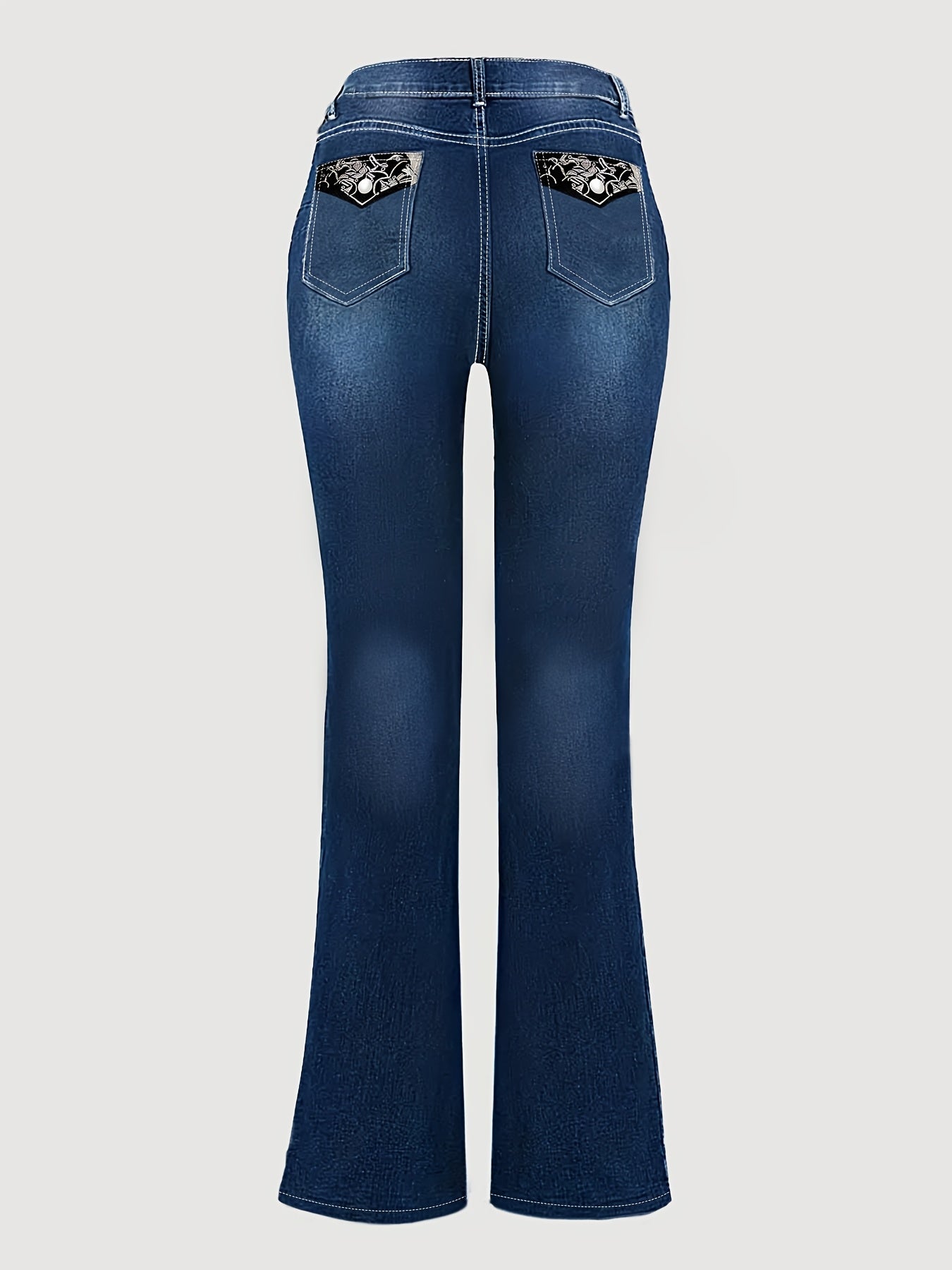 Women's Black Denim High-Waist Slim-Fit Jeans - product view 23